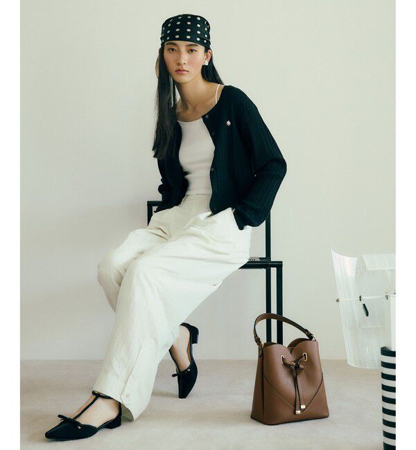 VIS「【POLO BCS】VIS別注ミニケーブルノーカラーカーディガン」|カーディガン|