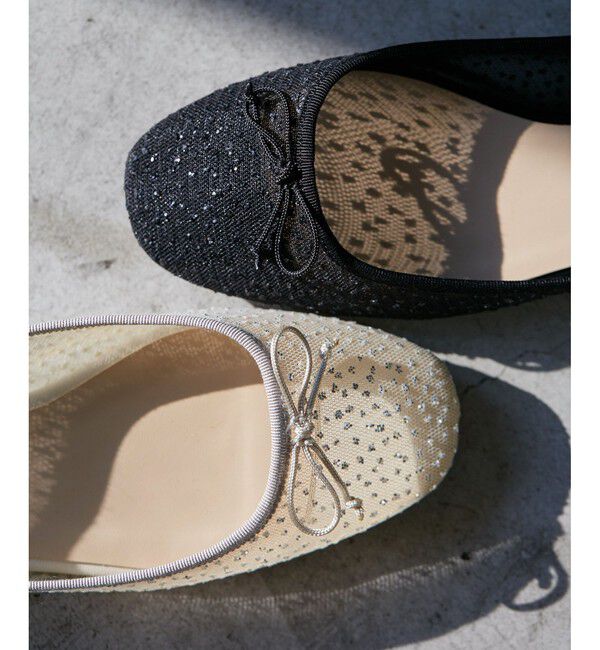 ROPE PICNIC PASSAGE「【AIRina/エアリーナ】軽くてやわらかいシアーグリッターバレエシューズ」|バレエシューズ|