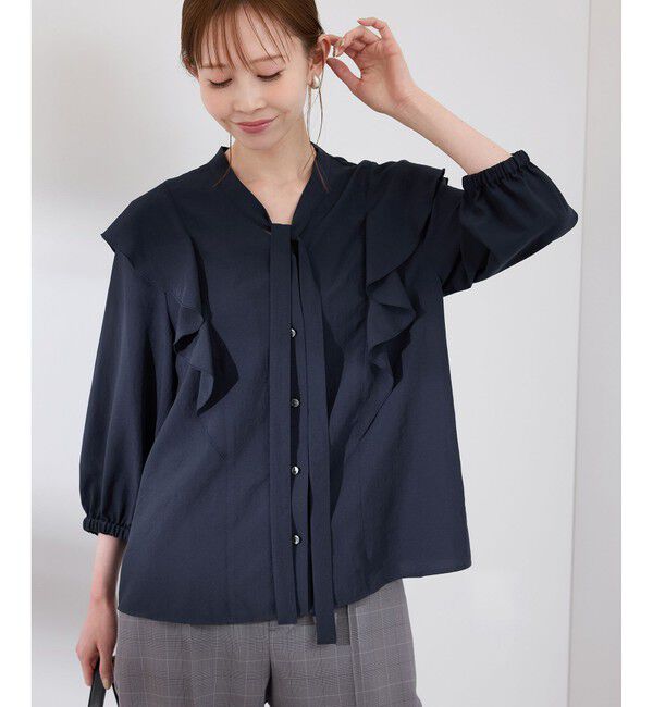 Rope&rsquo;Picnic「ラッフルリボンデザインシャツ」|シャツ・ブラウス|
