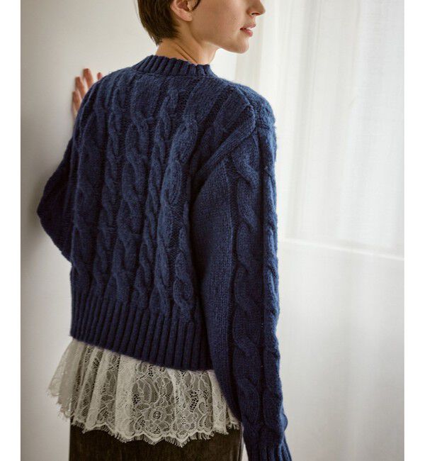Rope&rsquo;Picnic「ケーブルニットカーディガン」|カーディガン|