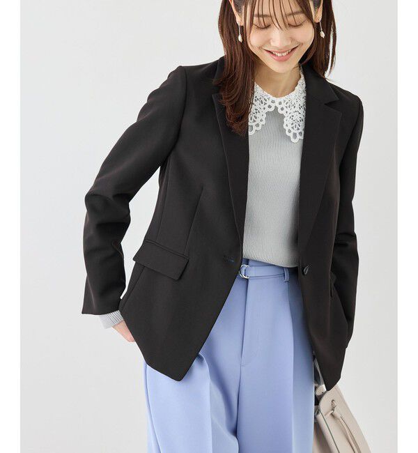 Rope&rsquo;Picnic「360&deg;ウルトラストレッチ テーラードジャケット/ UVカット・花粉ガード・入卒式・セットアップ対応」|テーラードジャケット|