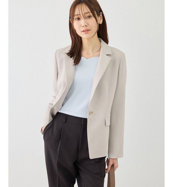 Rope&rsquo;Picnic「360&deg;ウルトラストレッチ テーラードジャケット/ UVカット・花粉ガード・入卒式・セットアップ対応」|テーラードジャケット|