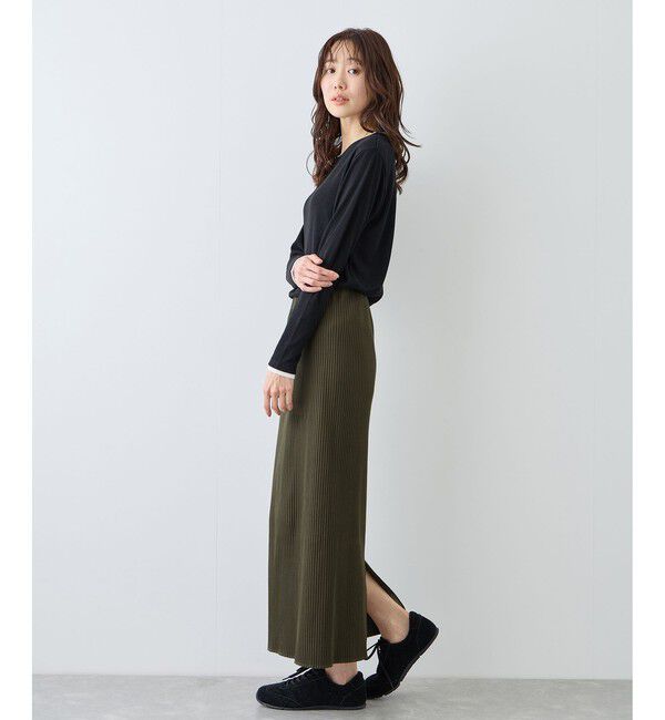 Rope&rsquo;Picnic「トタンテレコ Iラインリブニットスカート」|スカート|