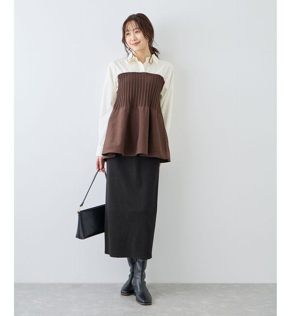 Rope&rsquo;Picnic「トタンテレコ Iラインリブニットスカート」|スカート|