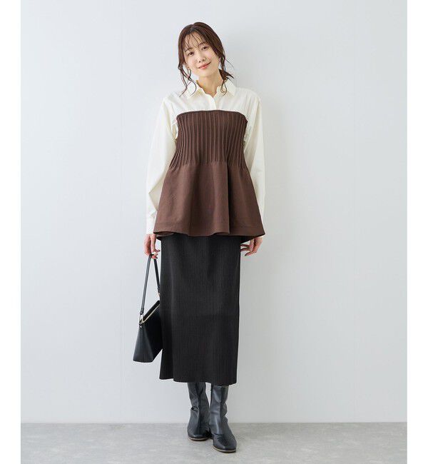 Rope&rsquo;Picnic「トタンテレコ Iラインリブニットスカート」|スカート|
