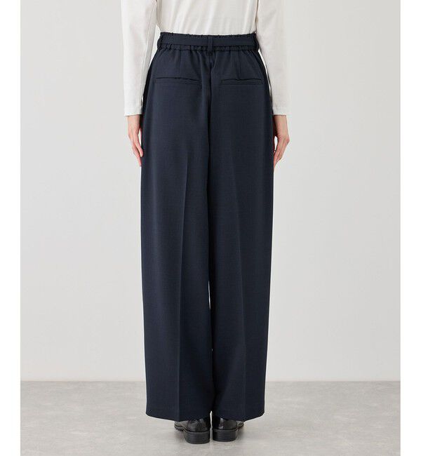 Rope&rsquo;Picnic「カナパ ベルト付きワイドパンツ/セットアップ対応・UV・抗菌防臭・接触冷感」|チノ|