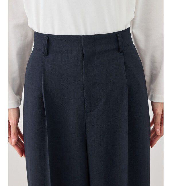 Rope&rsquo;Picnic「カナパ ベルト付きワイドパンツ/セットアップ対応・UV・抗菌防臭・接触冷感」|チノ|