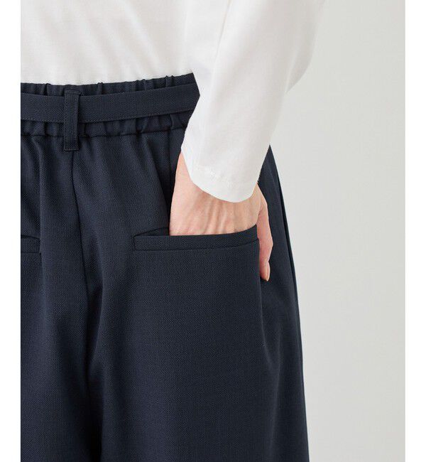 Rope&rsquo;Picnic「カナパ ベルト付きワイドパンツ/セットアップ対応・UV・抗菌防臭・接触冷感」|チノ|