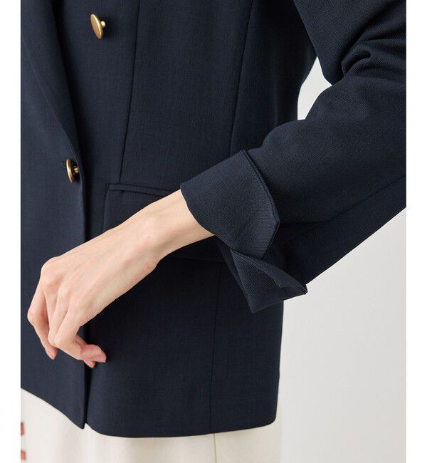 Rope&rsquo;Picnic「カナパ 金ボタンジャケット/セットアップ対応・UV・抗菌防臭・接触冷感」|テーラードジャケット|