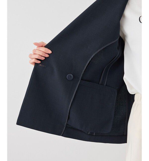 Rope&rsquo;Picnic「カナパ 金ボタンジャケット/セットアップ対応・UV・抗菌防臭・接触冷感」|テーラードジャケット|