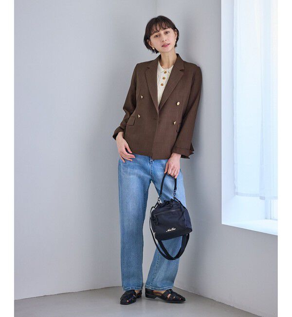 Rope&rsquo;Picnic「カナパ 金ボタンジャケット/セットアップ対応・UV・抗菌防臭・接触冷感」|テーラードジャケット|