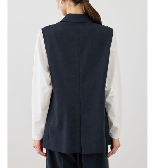 Rope&rsquo;Picnic「カナパ スリーブレスジレ/セットアップ対応・UV・抗菌防臭・接触冷感」|ベスト・ジレ|