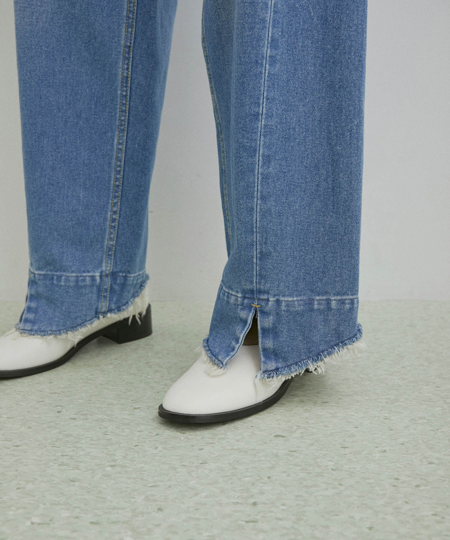 ADAM ET ROPE'「【サステナブル】ルーズフィットアジャストデニム」|デニム|