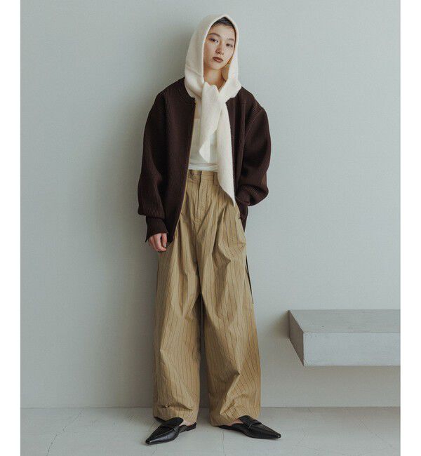 ADAM ET ROPE'「BASOLマフラーニットキャップ＆アームウォーマー」|マフラー|