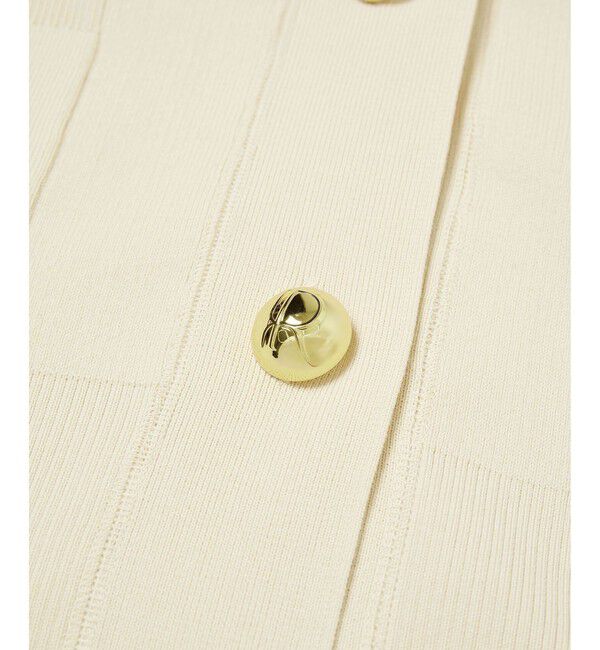 ADAM ET ROPE'「【サステナブル】ロゴボタンミドルカーディガン」|カーディガン|