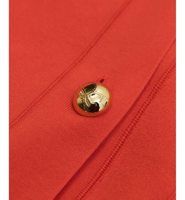 ADAM ET ROPE'「【サステナブル】ロゴボタンミドルカーディガン」|カーディガン|