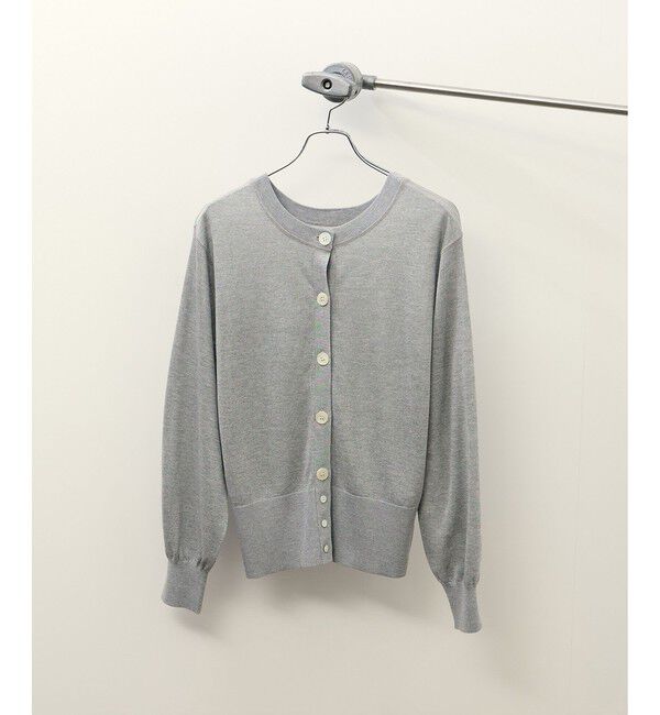 ADAM ET ROPE'「【WEB限定】シアークルーネックカーディガン」|カーディガン|ライトグレー(08)