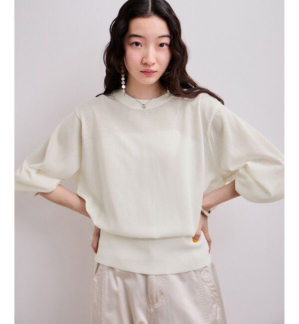 ADAM ET ROPE'「【WEB限定】シアークルーネックカーディガン」|カーディガン|オフホワイト(15)