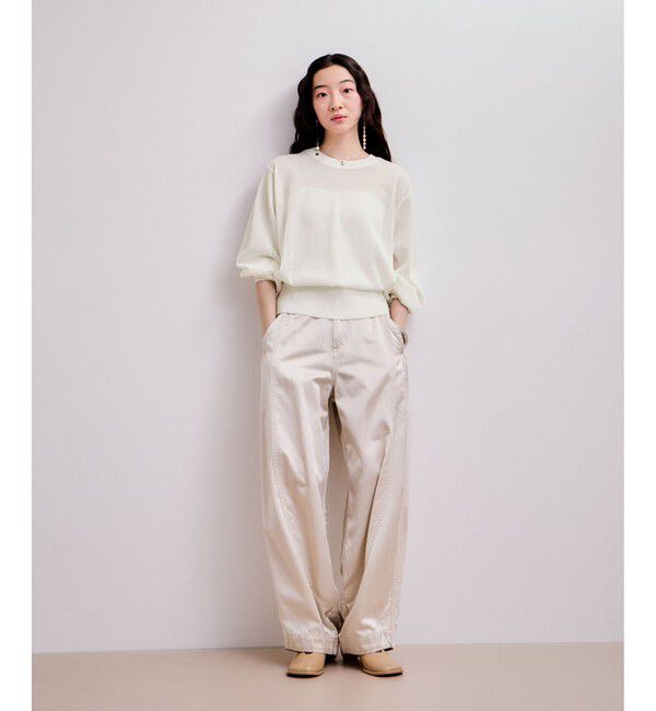 ADAM ET ROPE'「【WEB限定】シアークルーネックカーディガン」|カーディガン|