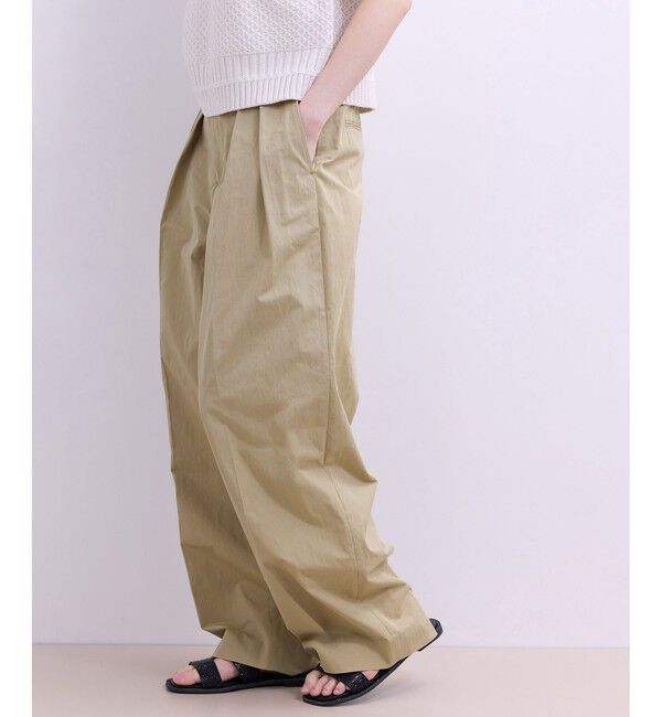 ADAM ET ROPE'「【WEB限定】ワイドレッグトラウザーパンツ」|チノ|