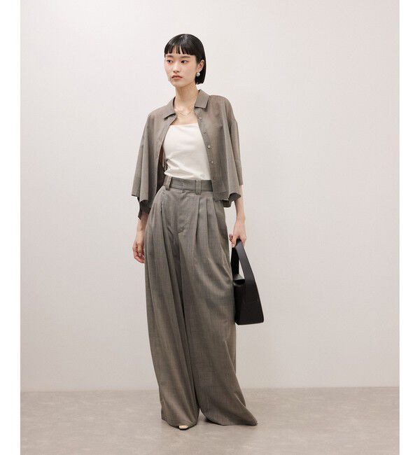 ADAM ET ROPE'「TWシアートロタックパンツ/接触冷感/防シワ」|スラックス|