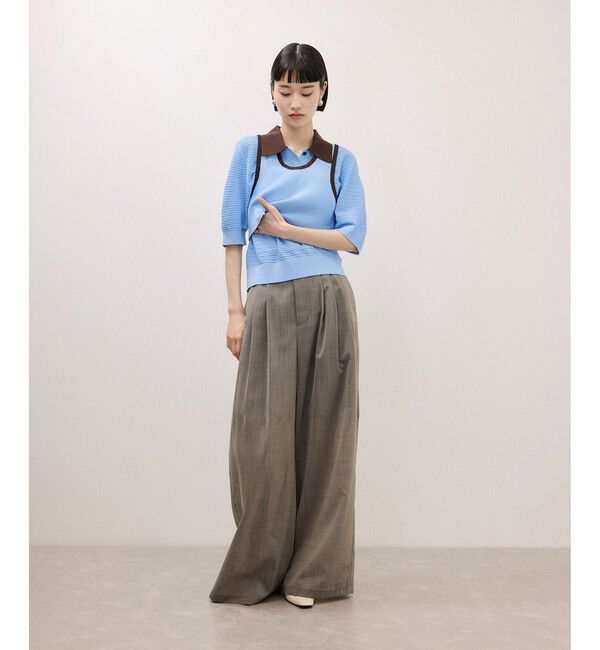 ADAM ET ROPE'「TWシアートロタックパンツ/接触冷感/防シワ」|スラックス|