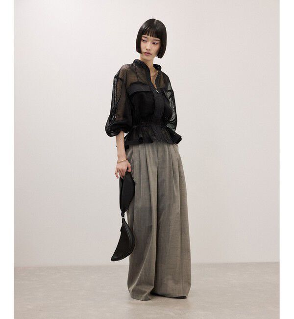 ADAM ET ROPE'「TWシアートロタックパンツ/接触冷感/防シワ」|スラックス|