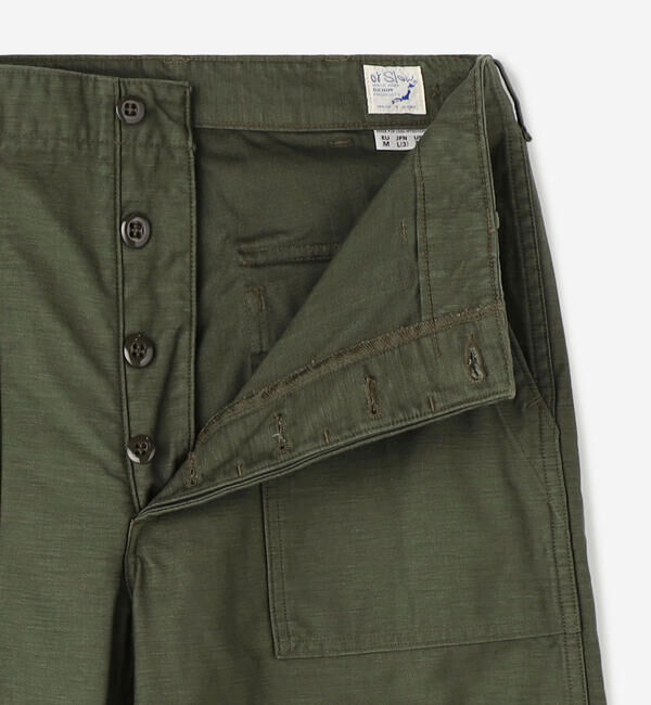  「orSlow | バックサテン ファティーグパンツ MEN」|チノ|