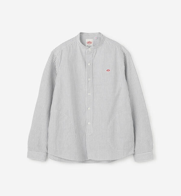 DANTON「DANTON | オックスフォード バンドカラーシャツ STRIPE WOMEN」|シャツ・ブラウス|