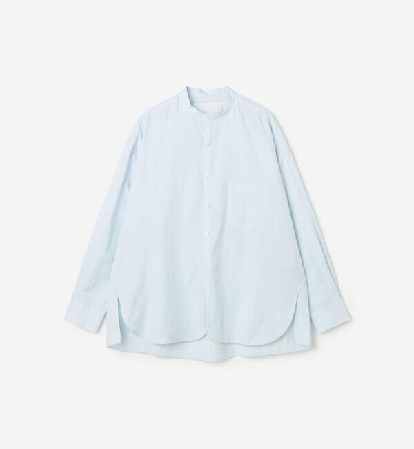  「TICCA | コットン ノーカラーシャツ WOMEN」|シャツ・ブラウス|