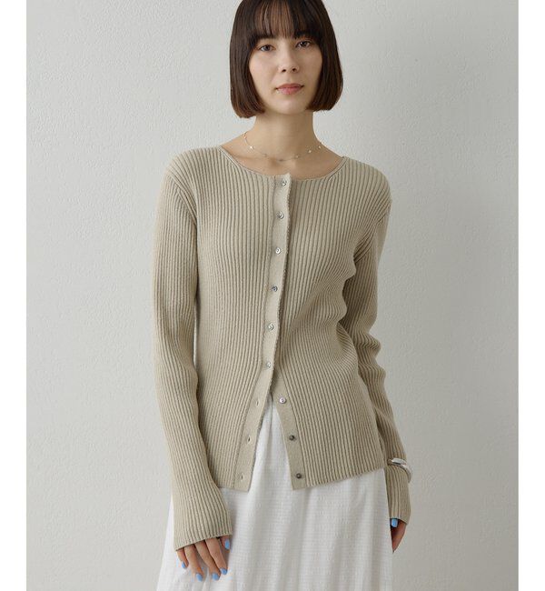  「RAW SILK リブカーディガン」|ニット・セーター|