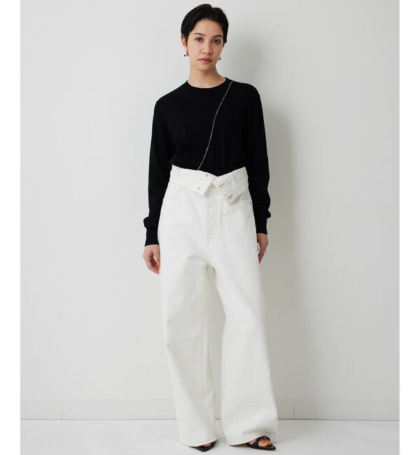  「ハイウエストデニムパンツ」|デニム|