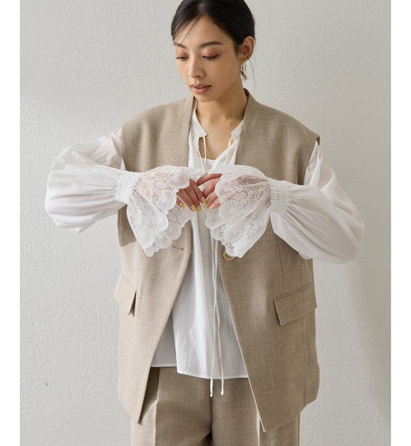  「コットンレースブラウス」|シャツ・ブラウス|