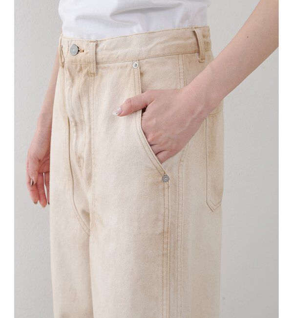  「サンフェードダブルニーパンツ」|デニム|