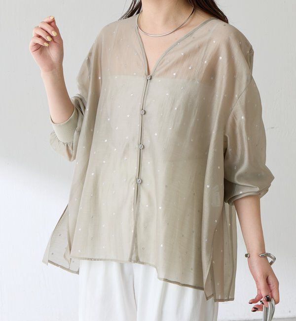  「シアードットシャツ」|シャツ・ブラウス|カーキ