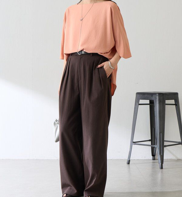  「《体型カバーに◎》ジャージスクエアブラウス」|シャツ・ブラウス|