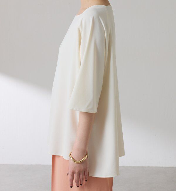  「《体型カバーに◎》ジャージスクエアブラウス」|シャツ・ブラウス|