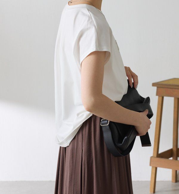  「ミニビーズロゴフレンチTシャツ」|Tシャツ・カットソー|