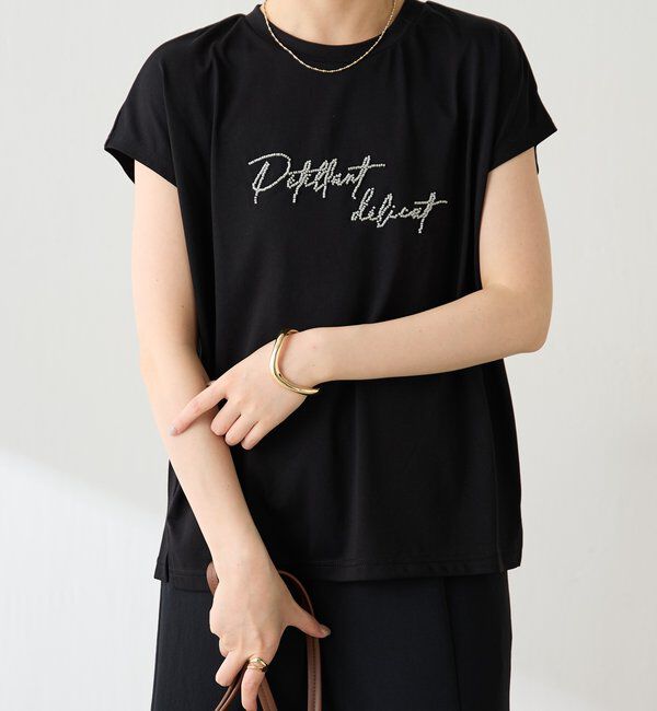  「ミニビーズロゴフレンチTシャツ」|Tシャツ・カットソー|