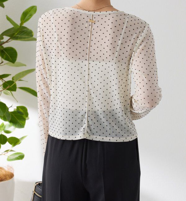  「【トレンドアイテム】シアードットカーディガン」|カーディガン|