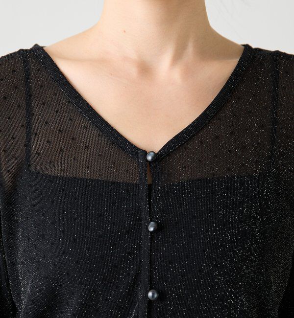  「【トレンドアイテム】シアードットカーディガン」|カーディガン|