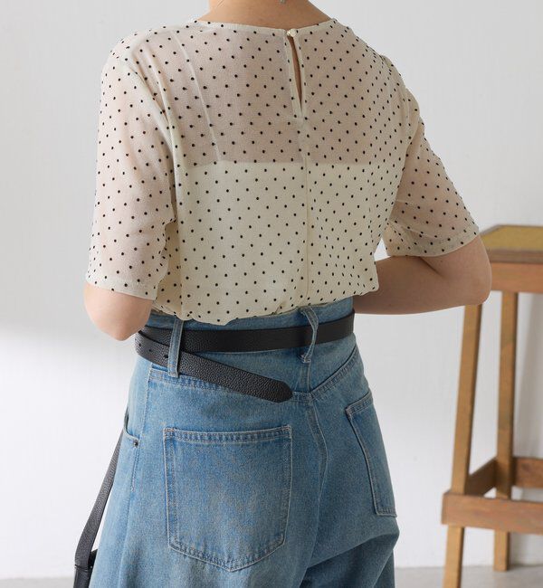  「【トレンドアイテム】シアードットチュールカットソー/アンサンブル」|Tシャツ・カットソー|