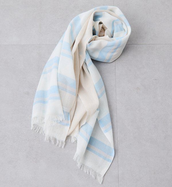  「【PAPILLONNER/パピヨネ】アシンメトリーボーダーストール」|ストール|