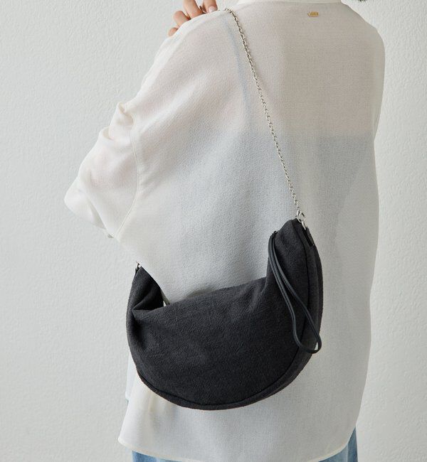  「【PAPILLONNER/パピヨネ】ラウンドメッシュバッグ」|ショルダー・メッセンジャー|ブラック