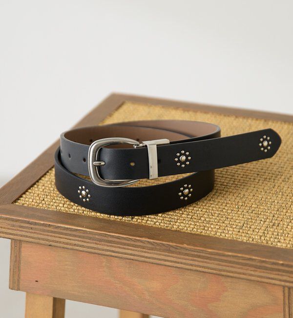  「【PAPILLONNER/パピヨネ】リバーシブルスタッズベルト」|ベルト|