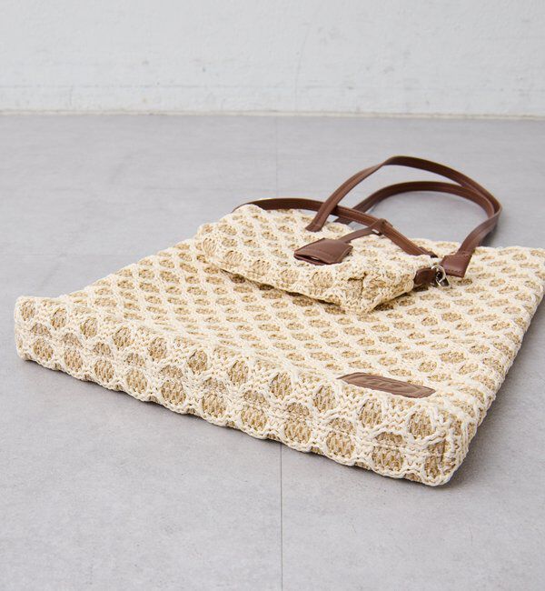  「【PAPILLONNER/パピヨネ】ラフィアツインズバッグ」|トートバッグ|