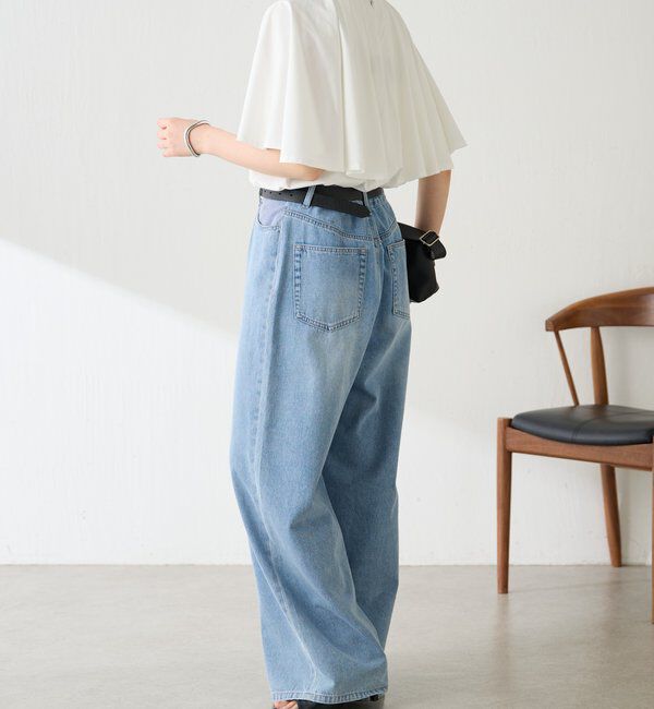  「【接触冷感/二の腕カバー】ケープデザインカットソー」|Tシャツ・カットソー|