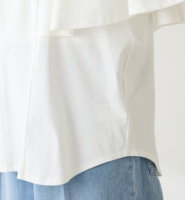  「【接触冷感/二の腕カバー】ケープデザインカットソー」|Tシャツ・カットソー|