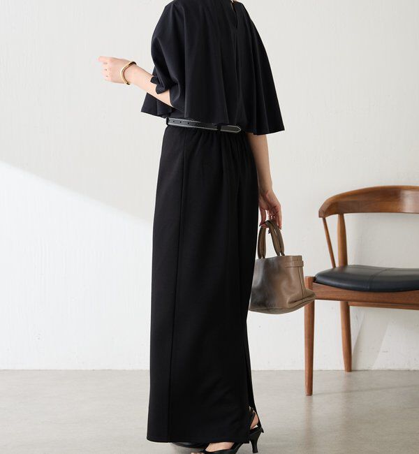  「【接触冷感/二の腕カバー】ケープデザインカットソー」|Tシャツ・カットソー|