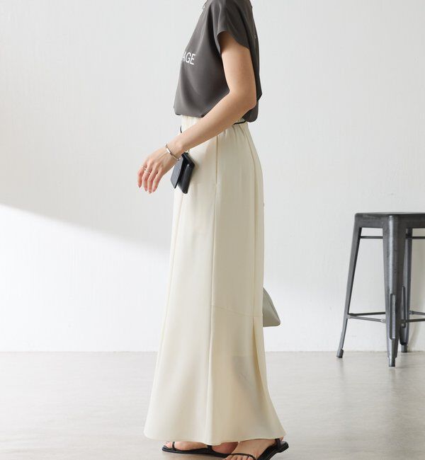  「【さらっとした着心地】ジョーゼットフレンチロゴTシャツ」|Tシャツ・カットソー|